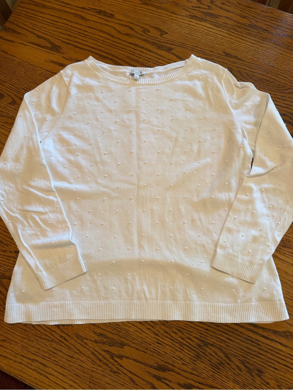 Talbots white sweater, size large